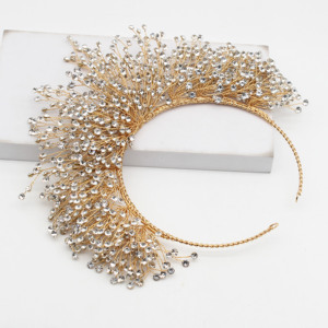 GENYA <span class=keywords><strong>couronne</strong></span> de mariée en strass faite à la main <span class=keywords><strong>couronne</strong></span> de mariée délicate de haute qualité <span class=keywords><strong>couronne</strong></span> de mariée exagérée et élaborée - Product Image 2