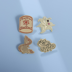 เข็มกลัดโลหะรูปดวงอาทิตย์รูปกบแบบเรียบง่ายและอเนกประสงค์สำหรับเป็นของขวัญสำหรับสัตว์ทั้ง<span class=keywords><strong>ชาย</strong></span>และหญิง - Product Image 4