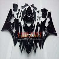 Corps d'injection pour YAMAHA YZF R 6 600 YZF-600 YZF-R6 YZFR6 06 07 158No.28 noir brillant YZF R6 600CC YZF600 2006 2007 carénage OEM