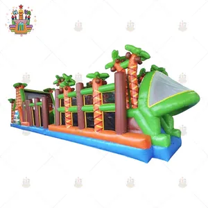 Jungle Obstacle Course Challenge Inflatable Wipe Out Games Adults Sports Game For Sales