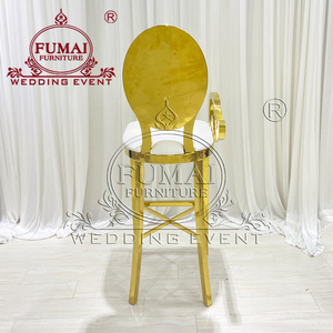 Tabourets de bar de luxe d'acier inoxydable d'or de conception pour la noce d'hôtel de restaurant - Product Image 5