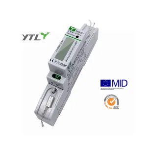 YTL DDS353 5/50A Carril DIN 1P un cable Certificado MID B + D Medidor de energía monofásico estático activo