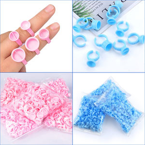 Vente en gros de nouveaux anneaux d'extension de cils en forme de fleur en forme de cœur blanc rose bleu nu - Product Image 6