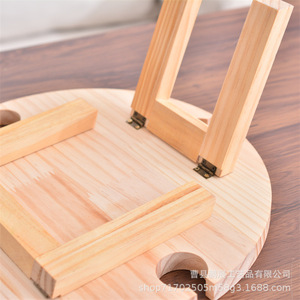 Solid Wood <b>Folding</b> <b>Outdoor</b> <b>Table</b> With Divided Tray For Tea Coffee Snacks 30x14.5cm - Product Image 5