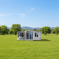 Maison conteneur préfabriquée extensible en acier, villa moderne d'extérieur, hôtel, bureau, bâtiment, supermarché, entrepôt, résistant aux ouragans