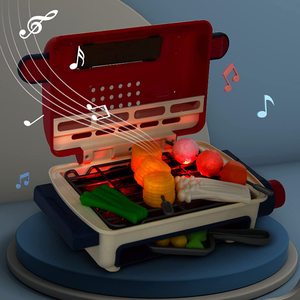 Jouet <span class=keywords><strong>de</strong></span> cuisine électrique pour enfants avec fumée factice, son réaliste, lumière changeante <span class=keywords><strong>de</strong></span> couleur, nourriture <span class=keywords><strong>de</strong></span> jeu, jouets <span class=keywords><strong>de</strong></span> cuisson, barbecue - Product Image 4