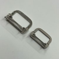 Gesper Logam Lengkung Perak Eco Polished Anti-Karat, Gesper Geser yang Dapat Disesuaikan untuk Aksesoris Tas Ransel, Tas Tangan, dan Gaun