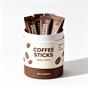 Tube en papier écologique, biodégradable et recyclable pour bâtonnets de café et grains de café |   Impression de logo personnalisé OEM - Product Image 4