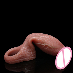 FAAK Gaine de pénis en silicone réutilisable pour homme, retardateur d'éjaculation, jouet sexuel flexible ultra réaliste, extenseur de pénis, jouet sexuel pour adultes, usine - Product Image 4