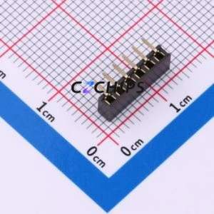 HX PM2.0-1x6P WC Pin Socket Bent Lead Through Hole,P=2mm Connector 1x6P 2mm Square Hole Right Angle Insert - Product Image 2