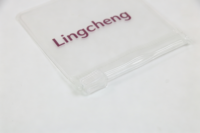 Sac à fermeture éclair transparent en PVC transparent avec logo personnalisé, petit format, pour les attaches pour cheveux, les bijoux, les cosmétiques, les emballages cadeaux
