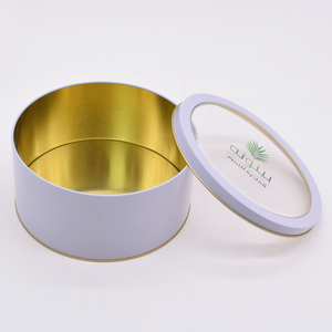 Bán buôn Chất lượng cao Trắng rỗng vòng chèn Cookie hộp với cửa sổ bao bì thiếc - Product Image 1