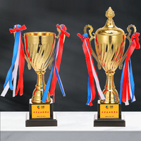 Nouveau design, trophée de football en métal argenté/doré personnalisé, gravé, éco-responsable, artisanat en cristal