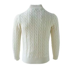 Maglione Vintage da Uomo 3XL con Mezza Zip, 100% <span class=keywords><strong>Cotone</strong></span> Lavorato a Maglia, Spesso e Intrecciato, Casual Classico <span class=keywords><strong>Basic</strong></span> Tinta Unita - Product Image 2