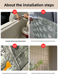 Hiện đại siêu rõ ràng tinh thể gạch phân vùng tường đầy màu sắc thủy tinh rỗng gạch Màn hình <span class=keywords><strong>Acrylic</strong></span> trong suốt cho ứng dụng ngoài trời - Product Image 2