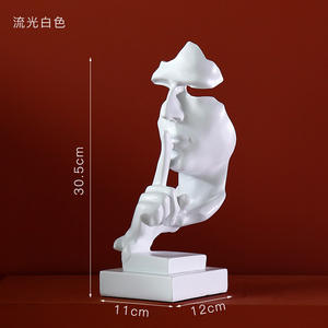 Sculpture en résine rétro créative pour <span class=keywords><strong>la</strong></span> décoration artistique du salon Artisanat «<span class=keywords><strong>Le</strong></span> <span class=keywords><strong>silence</strong></span> est l'or» pour les occasions <span class=keywords><strong>de</strong></span> Noël - Product Image 4