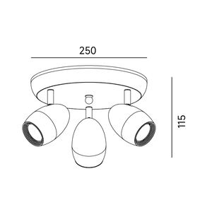 Plafonnier LED moderne, angle réglable, spot encastré avec base en fer et construction en aluminium pour salon - Product Image 5