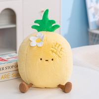 Ensemble Dudu : Jouets en peluche et oreillers en forme de fruits mignons, en polyester doux, porte-clés personnalisé