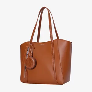 SUSEN CHRISBELLA 2022 Wholesale Fashion PU Leather Ladies Big handbag tote bag custom print for women