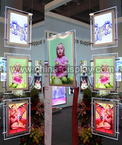 Side treo Acrylic Pha lê hộp đèn cho bất động sản đại lý LED hiển thị cửa sổ LED treo hộp đèn - Product Image 5