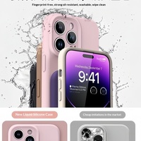 Coque de téléphone portable antichoc en silicone liquide à protection intégrale pour iPhone 17 Pro Max iPhone 16, compatible OEM, accessoire professionnel personnalisé