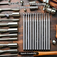 Jeu de Forets Rotatifs en Diamant Robuste pour Gravure et Polissage de Bijoux, Aiguilles de Perçage de Gemmes, Équipement et Outils de Fabrication de Bijoux