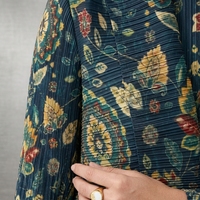 Abaya plissée 2026 Miyake Dubaï Turquie à col châle ouvert, mode modeste pour femmes musulmanes arabes