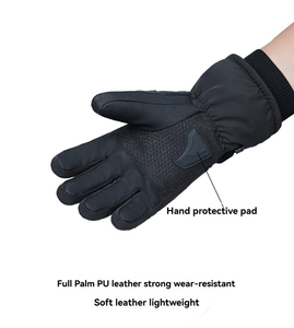 Guantes de invierno para motocicleta con batería recargable, calentador de manos de cuero, guantes calefactables para esquí y ciclismo, cómodos y prácticos - Product Image 4