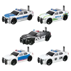 Samtoy 5 Kleuren 1:20 Gesimuleerde Speelgoedpolitie Voertuigen Wrijving Power Diecast Model Auto Politie Auto Speelgoed Voor Kinderen