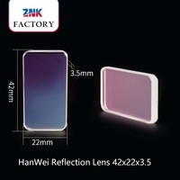 WSX suku cadang mesin las Laser, lensa refleksi dengan braket 27x14x2 WSX asli serat Laser cermin reflektif