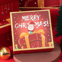 Caja de Regalo Navideña de Papel con Diseño de Santa Claus, para Dulces, Chocolates y Galletas, Ideal para Fiestas