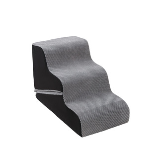 Pet Climbing Ramp For <b>Small</b> <b>Dogs</b> Gray Black Fiber Fill Foldable Step Stair <b>Bed</b> Accessory - Product Image 2