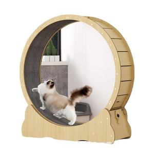 Ruota da Corsa OEM Rotonda Interattiva in Fibra di Legno per Gatti, Tapis Roulant Divertente per Esercizi per Animali Domestici e Cani, Giocattolo per Gatti - Product Image 1