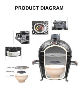 Parrilla Kamado SEB de 16 Pulgadas, <span class=keywords><strong>Asador</strong></span> de Carbón de Cerámica, Mini Parrilla Kamado Portátil - Product Image 3