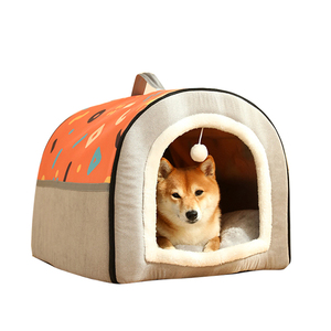 Hochwertiges Plüsch-Haustierbett Kleine Hundehütte mit Abnehmbarem Waschbarem Vier-Jahreszeiten-Katzenhaus Warmes Winter-Hundevilla - Product Image 6