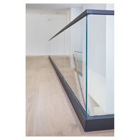 PRIMA Garde-corps en verre étanche pour balcon, cadre en alliage d'aluminium, transparent et sûr, pour villa, escalier, terrasse, élégant