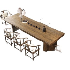 Juego de mesa y sillas de madera maciza, muebles modernos de estilo chino para oficina y sala de estar - Product Image 5