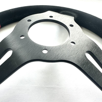 Volant de course simulé en cuir PU et alliage d'aluminium, style rallye JDM universel, pour configuration de jeu de simulation