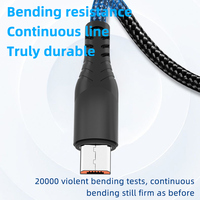 Venta caliente 1M 2M Cable DE DATOS Usb Cable DE DATOS trenzado de nylon Cable de carga Usb de carga rápida para teléfonos Android