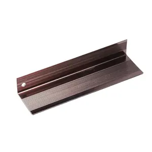 Misumi Anti-Rutsch-I-Form gebogene schwarze extrudierte Aluminium-Gummi-Keramik-LED-Treppen kanten leiste für Teppich