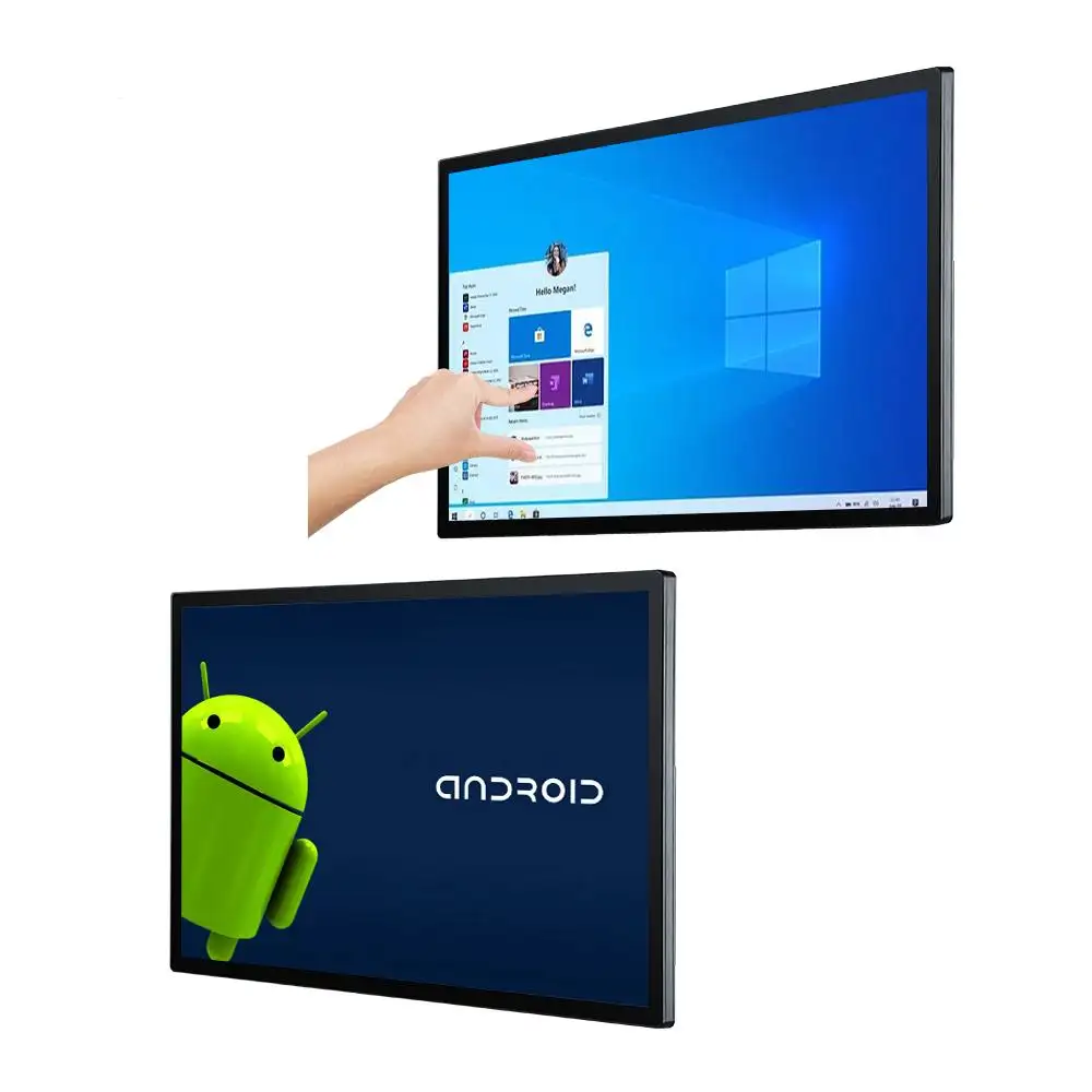 OEM 10 13 15 18 21 24 27 32 43 55 pulgadas PCAP monitor de pantalla táctil Android Win10 Win11 todo en uno PC para publicidad pantalla