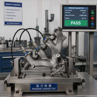 Collecteur d'échappement en fonte ductile SiMo sur mesure, résistant à la chaleur, pour camion lourd, usiné avec précision par CNC, à sorties multiples