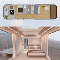 Cabane mobile de 40 pieds, Tiny Apple Cabin, assemblage rapide, maison préfabriquée de luxe pour le glamping, idéale pour les hôtels, les centres de villégiature et les magasins éphémères