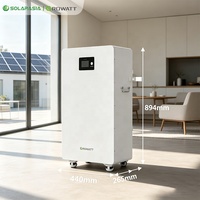 Batterie lithium mobile Growatt 51,2 V 314 Ah, basse tension, 16 kWh, LiFePO4, système de stockage d'énergie solaire rechargeable pour la maison