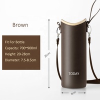 Couvercle de manchon de bouteille en néoprène thermorétractable isolé avec logo personnalisé, pochette de sac de bouteille d'eau refroidisseur de canette de bière étanche avec poignée à sangle