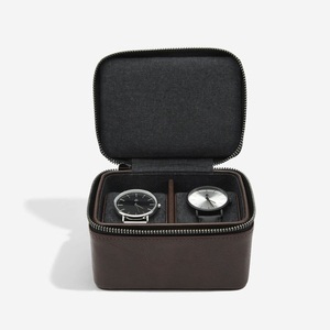 custom logo leather mens unique watch box display single packaging unique high end black box watches zipper luxury watch box