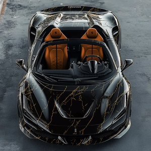 Película de revestimiento para coche con textura de mármol de PVC, vinilo con acabado brillante o mate para cambio de Color y decoración automática - Product Image 2