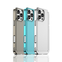 Coque de téléphone portable souple antichoc en TPU couleur unie avec boutons pression pour iPhone 15 Plus et 16 Pro Max – Protection intégrale
