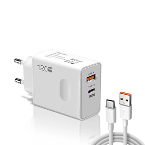 <span class=keywords><strong>Cargador</strong></span> <span class=keywords><strong>Original</strong></span> de <span class=keywords><strong>120W</strong></span> Carga rápida PD USB 2 en 1 <span class=keywords><strong>Cargador</strong></span> 2 puertos Carga rápida para <span class=keywords><strong>Xiaomi</strong></span> iPhone Samsung UE EE. UU. Reino Unido - Product Image 1