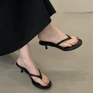 Sandalias de Mujer con Punta Descubierta y Tacón Bajo, Chanclas Versátiles, Cómodas y Casuales para Exteriores - Product Image 4